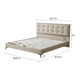 Gujia Home Leather Bed Modern Light Luxury Genuine Leather Soft Bed Cream Style Master Bedroom Double Bed 8109