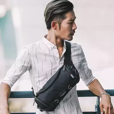 JR Harley wind multi-function tactical running bag leisure chest bag crossbody shoulder riding bag waterproof men's large capacity