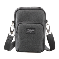 JR fashion casual multifunctional shoulder bag mobile phone bag shoulder bag running bag wear belt multi-layer mens vertical big