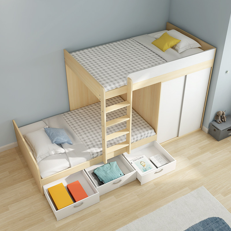 staggered bunk beds