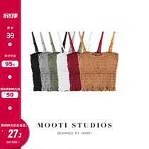 MOOTI beauty back small camisole womens summer net red burst with chest pad inside the short slim slim thin base
