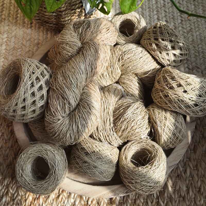 Hand-Twisted Hemp Flat Cord, Natural Fiber Braided Cord, Handmade Bag Coaster Cord, Wabi-Sabi Style Vintage DIY
