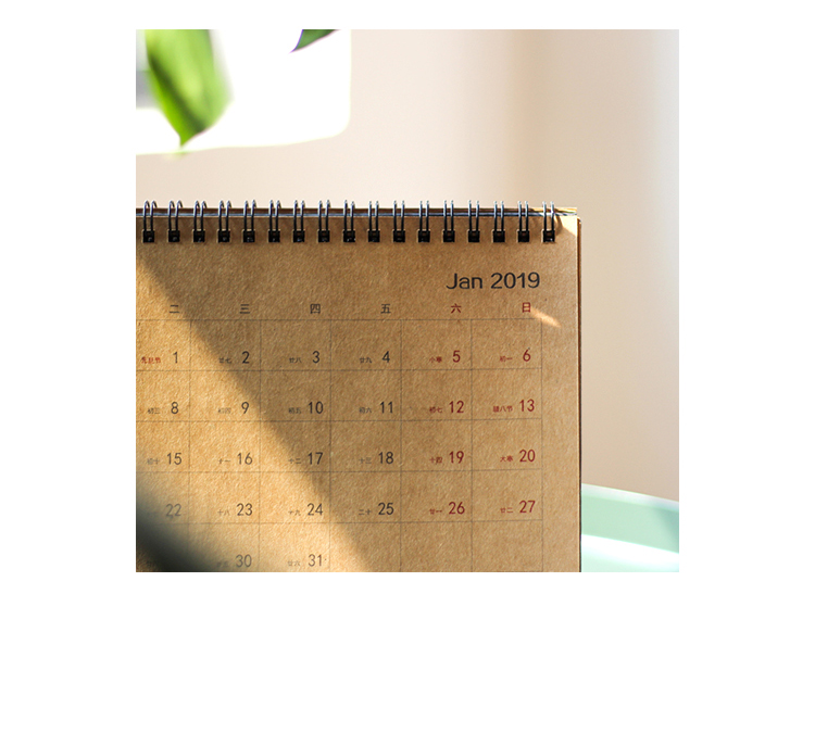 2019 đơn giản ins gió sáng tạo lịch bàn làm việc kế hoạch máy tính xách tay notepad trang trí máy tính để bàn lịch văn phòng dễ thương - Trang trí nội thất trang trí sân thượng