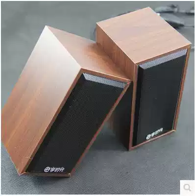 YSD V - 07 laptop desktop computer tablet external speakers Wooden speakers