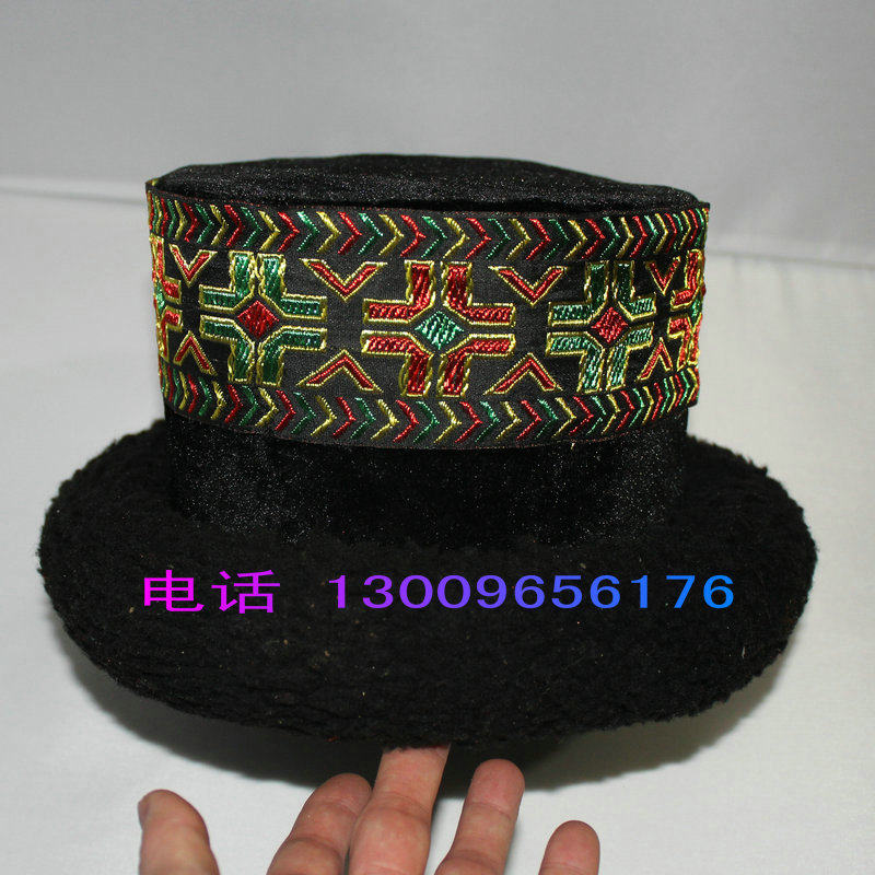 Xinjiang hat male Tajik hat female minority hat stage table performance costume dance performance headdress