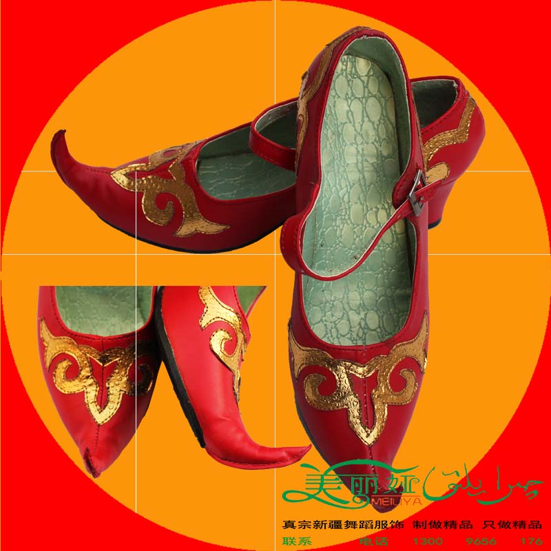 Xinjiang dance shoes women Uighur national dance shoes stage performance shoes handmade national style