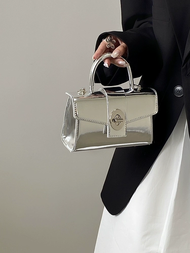 Модная небольшая дизайнерская серебряная сумка на одно плечо, изысканный стиль