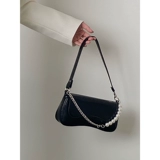 Небольшая дизайнерская сумка подмышку, модная цепь из жемчуга, сумка на одно плечо, коллекция 2023