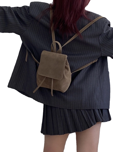 Маленький ретро коричневый рюкзак, демисезонная сумка через плечо, сумка на одно плечо