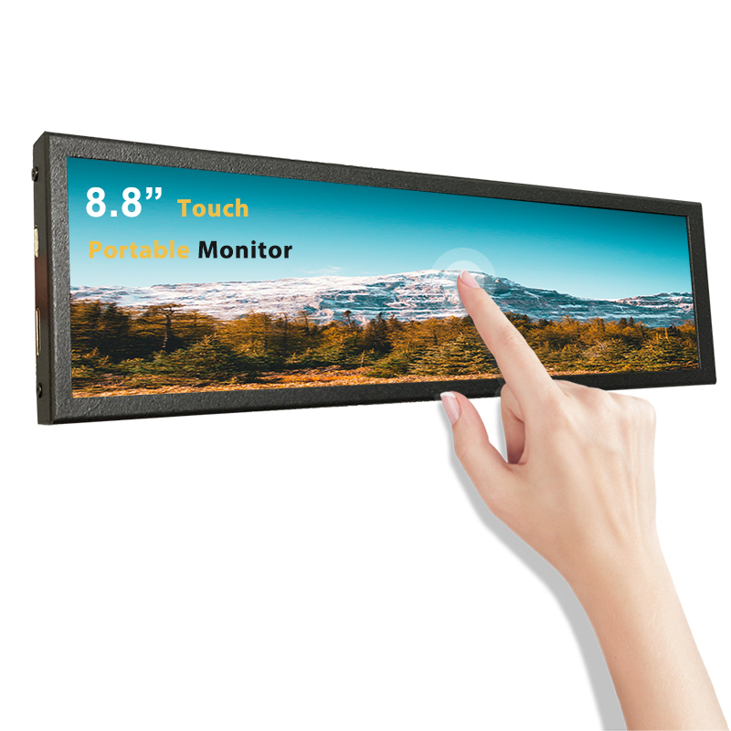 Computer Case Secondary Screen Expansion Size Portable Long Strip-Shaped Type-C Desktop Host Touch Small Monitor Computer Case Secondary Screen Expansion Size Portable Long Strip-Shaped Type-C Desktop Host Touch Small Monitor