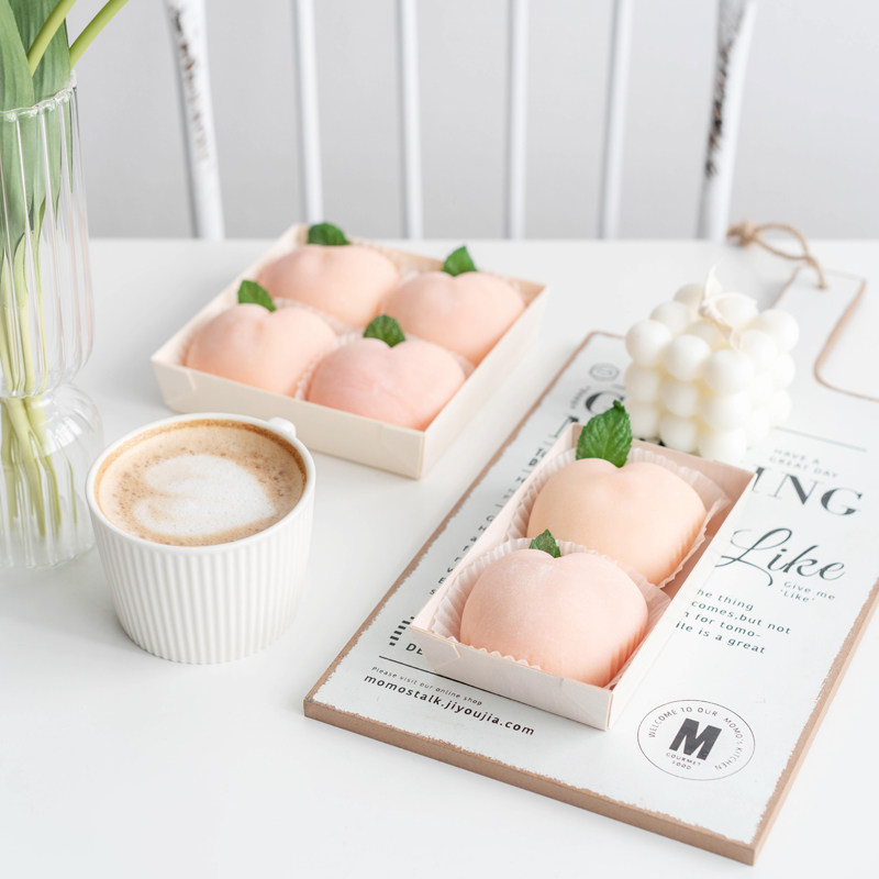 Xue Mei Niang wooden box sushi puff cake 2 pcs 4 egg yolks crispy snowy meat floss xiaobei paper plastic banji packaging