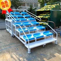 Stadium track and field venue bleacher seats retractable end referee stand end timing stand 18 movable