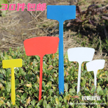 Plastic plug Garden Garden label flower seedling sign integrated ground label three-dimensional experimental sign slope