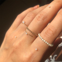 High-end series original custom 18K real gold natural pearl ring simple exquisite ultra-fine joint ring