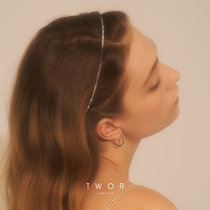 TWOR 1980S bright streamer Super fairy rhinestone shiny high-grade hairband female summer