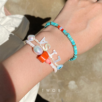 TWOR Handicraft 14K gold-filled turquoise bracelet