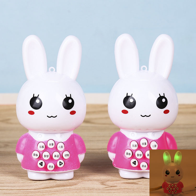 Children's story machine gift baby puzzle voice early education learning machine mini story machine bunny toy