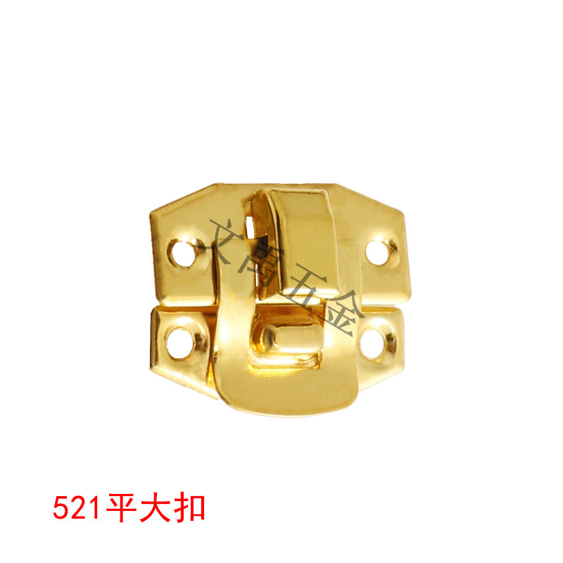 521 imitation gold flat large buckle yuanbao buckle bull head buckle small lock snap snap snap jin box buckle mini lock