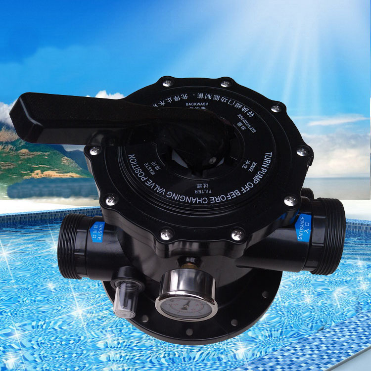 Swimming pool filter sand cylinder head sand cylinder multidirectional valve 1 5 inch 2 inch water park accessories Guangdong manufacturer direct