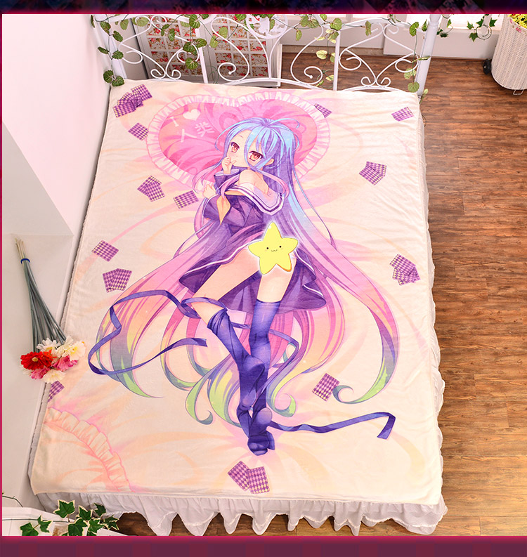 Cuộc sống trò chơi miền cực kỳ dễ thương NGNL anime trắng xung quanh điều hòa không khí là tấm flannel 1.5 / 2.0m tờ - Carton / Hoạt hình liên quan hình dán búp bê