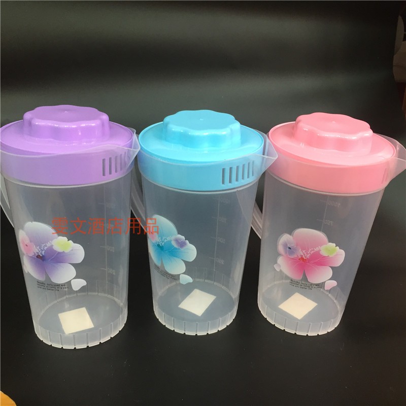 Wen Wen hotel cold tea cup 2000ML measuring cup with lid measuring cup cold kettle measuring pot color mixing