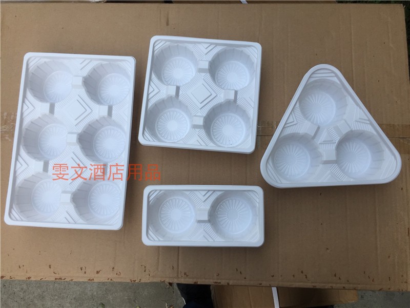 Dogle cup holder tray disposable cup holder milk tea cup holder delivery coffee two holes White two Cup Holder Plastic