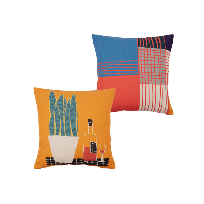 Draft CIAOGAO original design night discretion Nordic hand painted wind pillow cover bed living-room sofa Pillow Cushion