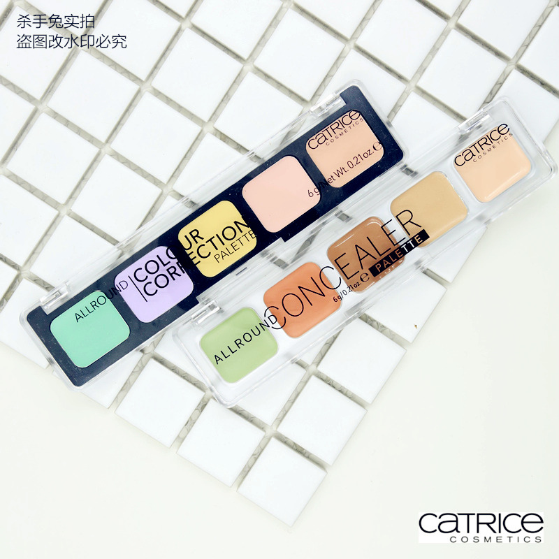 Spot Đức catrice năm màu tấm che khuyết điểm 5 màu che khuyết điểm cơ sở sửa chữa sửa chữa đĩa làm sáng mắt đen kem che khuyết điểm tốt