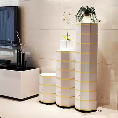 Creative rotating shoe cabinet home door vertical circular cylindrical entrance entrance small ultra narrow staircase storage space cabinet
