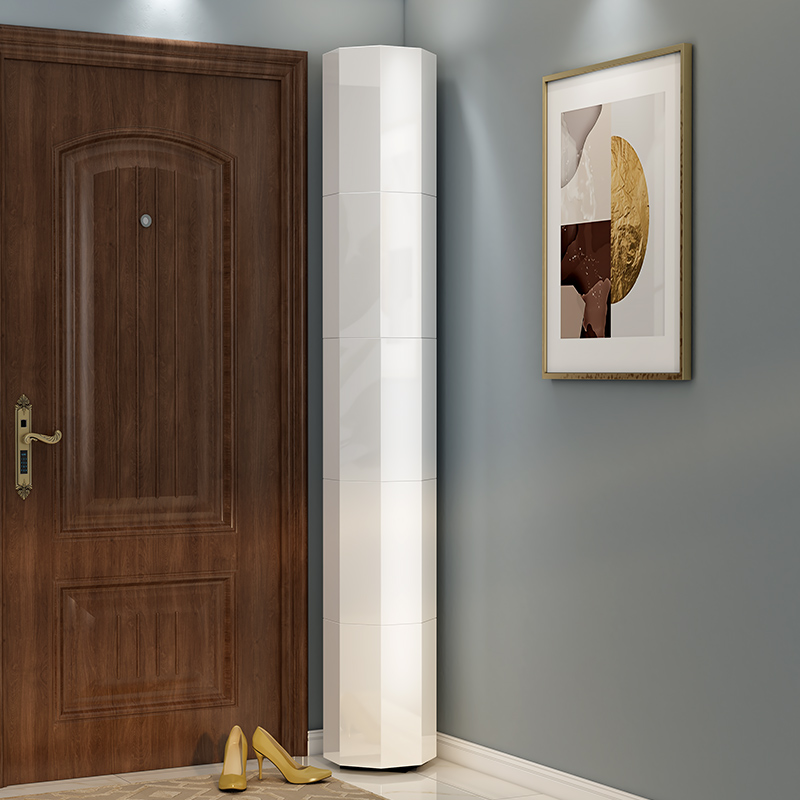 Creative Swivel Shoe Cabinet Eurostyle Large Capacity Home Doorways Xuanguan Cylinder Corner Stairs Containing Standing Multifunction