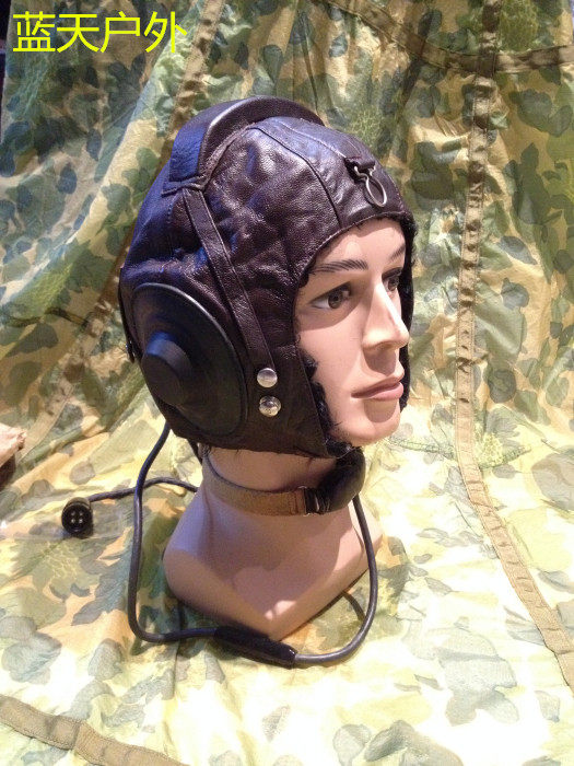 Old Goods Collection 59 Style Winter Pilot Leather Hat Pure Leather Wool Retro Riding Warm Flight Hat Armor-Taobao