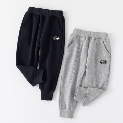 Осенние детские бархатные удерживающие тепло штаны для мальчиков