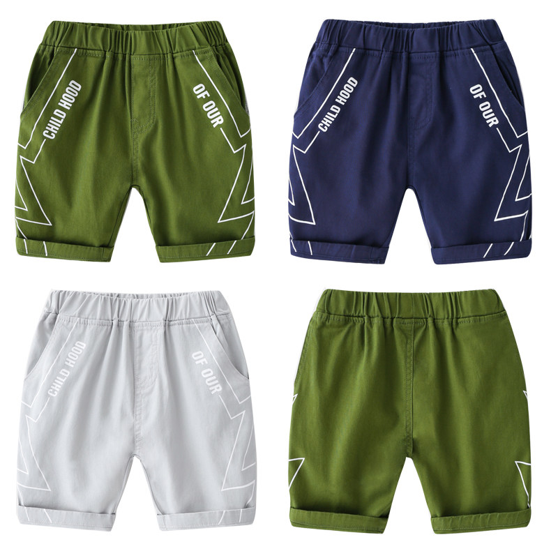 Boys' casual shorts 2023 new Korean version of summer clothes boys foreign style baby five-point outerwear loose children's pants