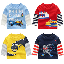 Broken code clearance boy long sleeve T-shirt cotton boy spring coat baby spring autumn fake two pieces childrens base shirt