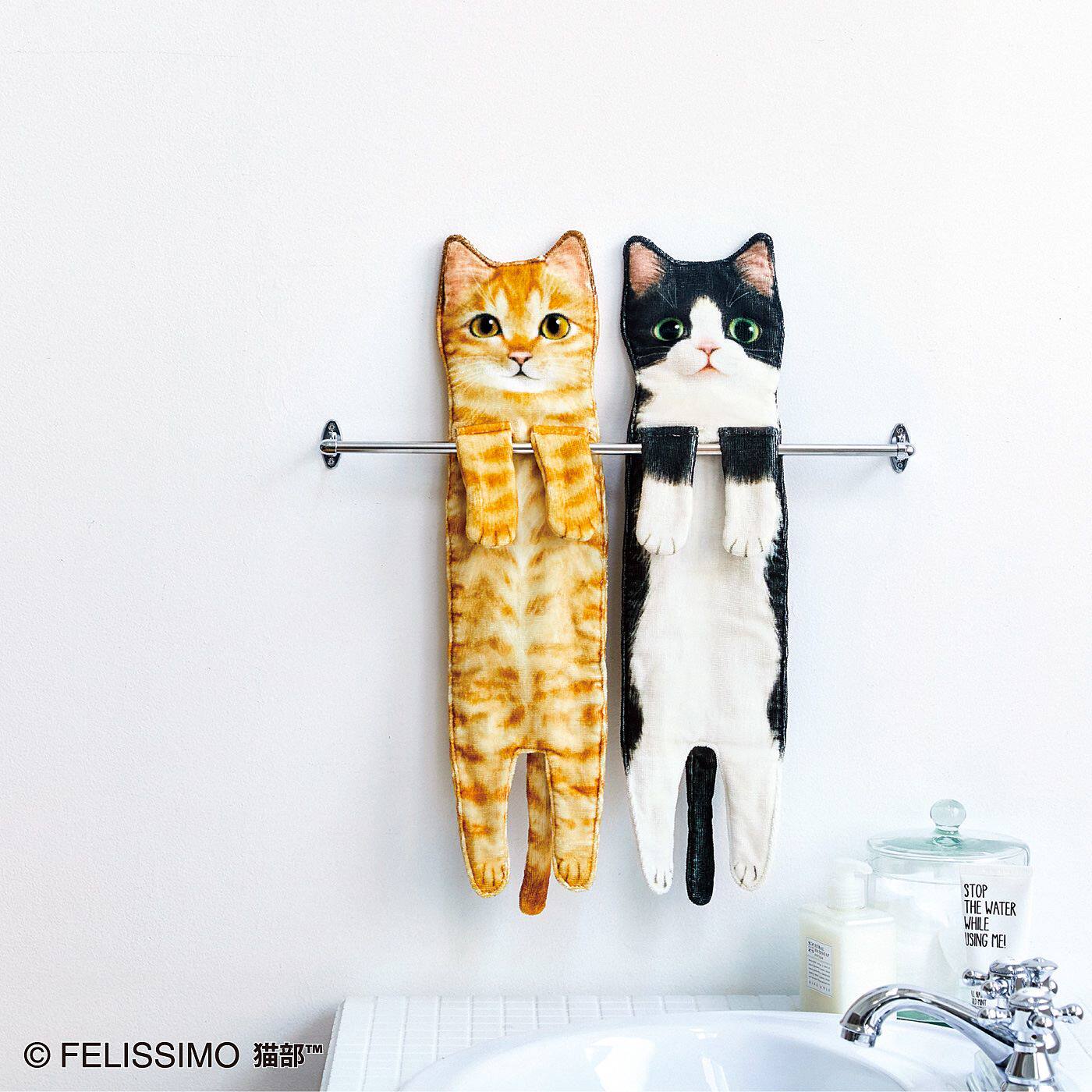 Can you pull it this long? Extend cat towel hand towel face towel cat Fenriki Dream Japan