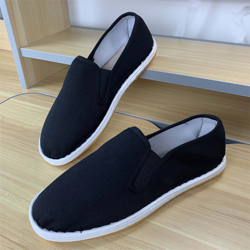 Black old Beijing cloth shoes men's tendon bottom soft bottom wear-resistant breathable youth dad shoes work Xishan black cloth shoes