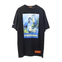 Heron Preston HP 19ss new limited blue and yellow color crane letter short-sleeved t-shirt tee