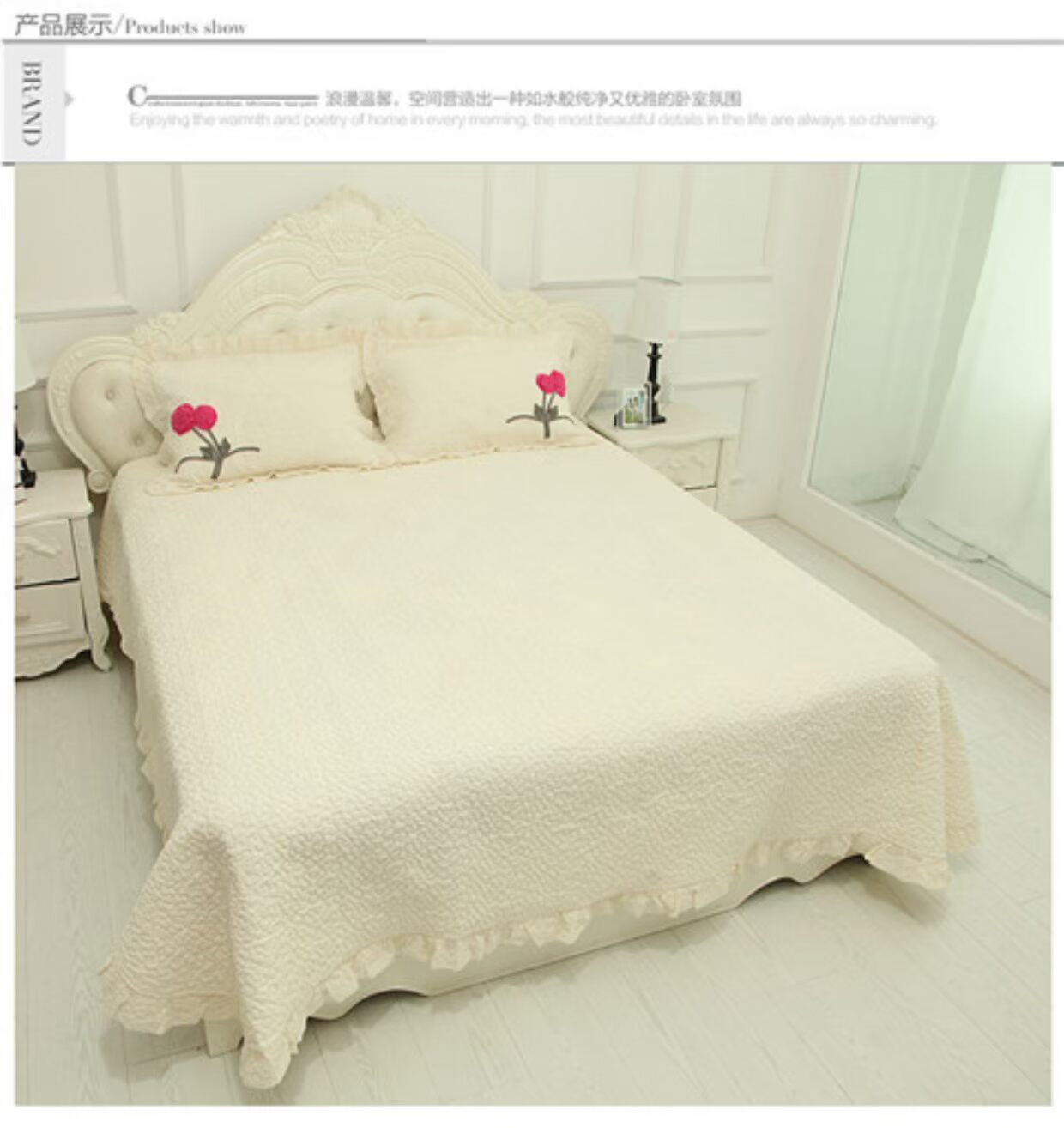 Hàn Quốc ba mảnh giường bìa cao cấp hàng xa xỉ 1.8m đôi bông bedspread giường quilting hoa - Trải giường bộ ga trải giường everon
