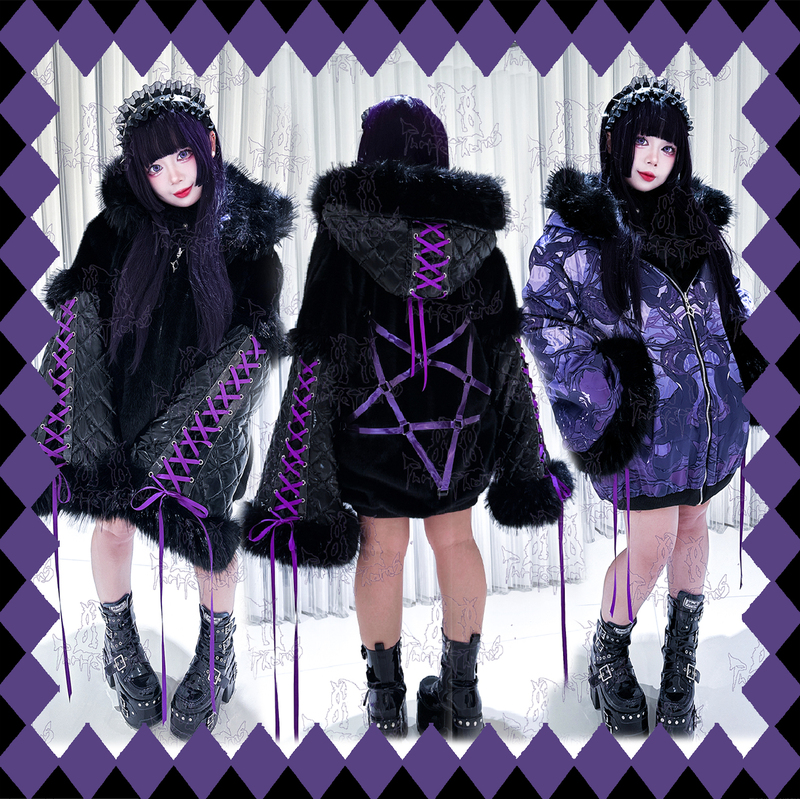 [in Stock] -Purplethorn- Purple Thorn Krulu Plush Jacket