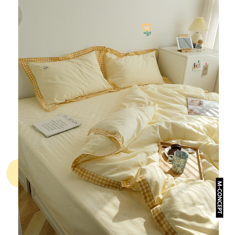 Four suites of autumn and winter daughter's daughter's room with cotton cotton cream cotton