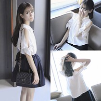 White-collar women fashion temperament clothes summer dress ladies 2018 new Korean mature shirt short sleeve slip students