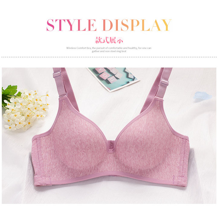 Chất liệu cotton mỏng không có vòng thép tập hợp áo ngực cotton một mảnh không dấu vết mịn màng mùa hè đồ lót 90B áo lót nâng ngực