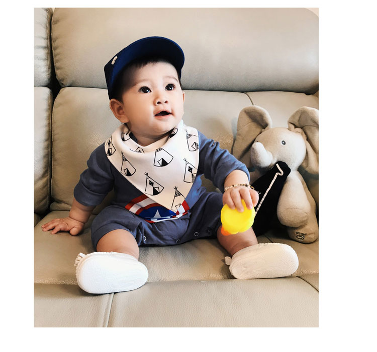 Khăn lau nước bọt cho bé Bộ ba bé bằng vải cotton đôi dày sơ sinh cung cấp khăn yếm cộng với nhung mùa xuân và mùa thu - Cup / Table ware / mài / Phụ kiện cốc uống nước cho bé