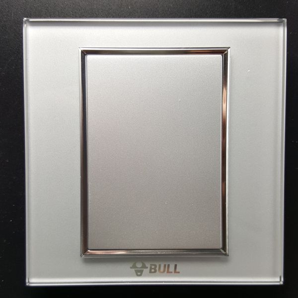 Bull switch socket 86 crystal to full moon silver whiteboard blank panel socket cover plate empty panel white cover plate G22