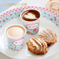 housemate pair Cup mini cup small Cup couple Cup Cup Cup cute water cup white glass storage mini cup