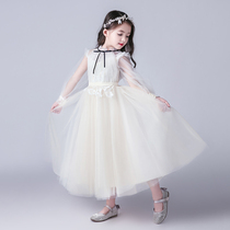 Childrens dress Princess dress puffy gauze girls evening dress high-end small host piano performance flower girl wedding