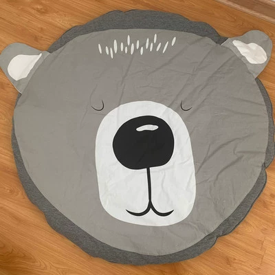 Ковер, нескользящие хлопковые детские качели для ползания, детский круглый игровой коврик, подвесная корзина