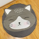 Ковер, нескользящие хлопковые детские качели для ползания, детский круглый игровой коврик, подвесная корзина