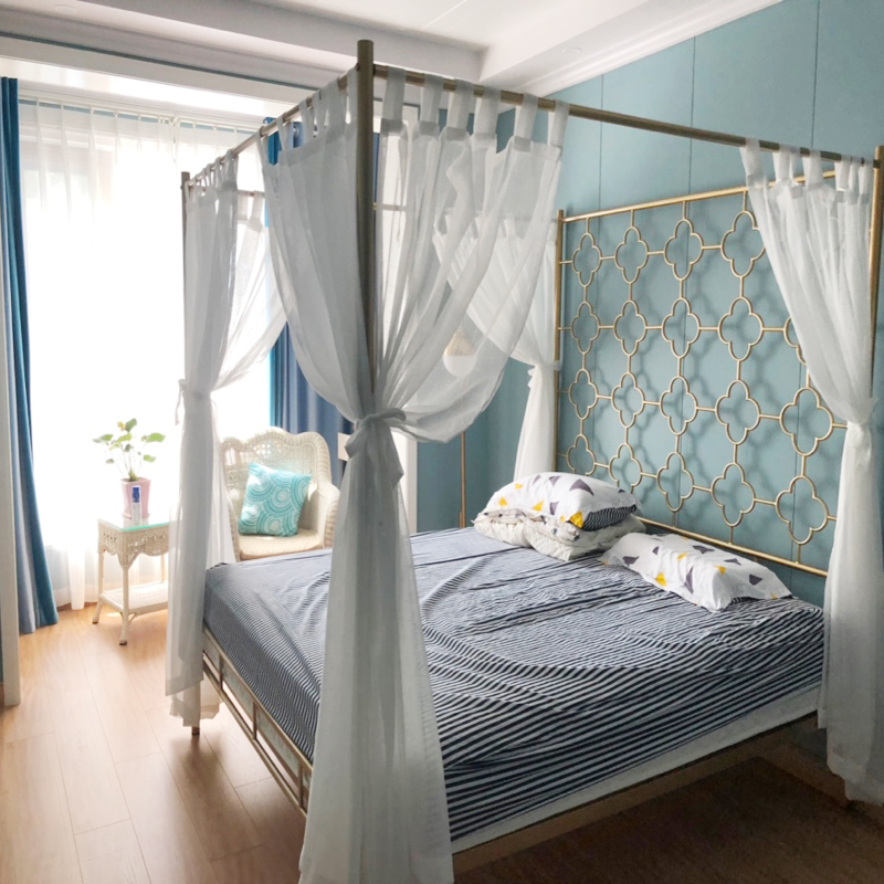 Southeast Asia Wind American Style Themed Hotel Guest Bed Mantle Yarn Mantle Custom Quadrupole Shelf Bed Curtain Hemp Yarn Bed Mantle