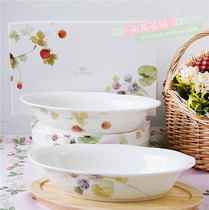 Spot Japan narumi minnitus lucys garden Lucy Garden Ceramic baking tray Elliptical Willpower Pan